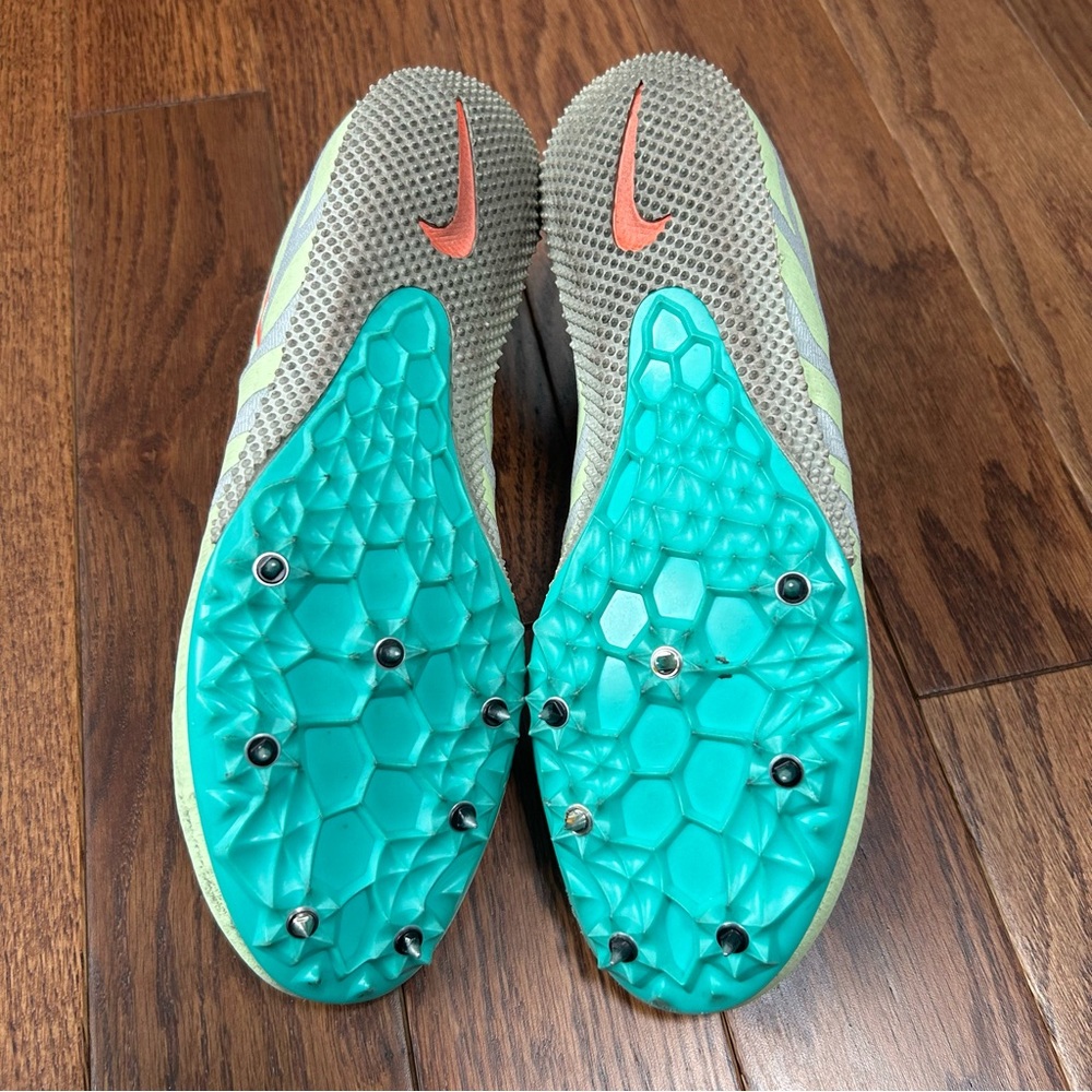 Nike Zoom Rival S 9 track spikes in the Barely Volt and Hyper Orange Size 9 - Picture 6 of 8